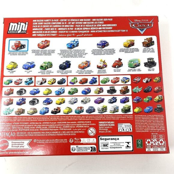 Disney Pixar Cars Minis Vehicle 15 Variety Pack Miniracers Lightning McQueen - Picture 3 of 6